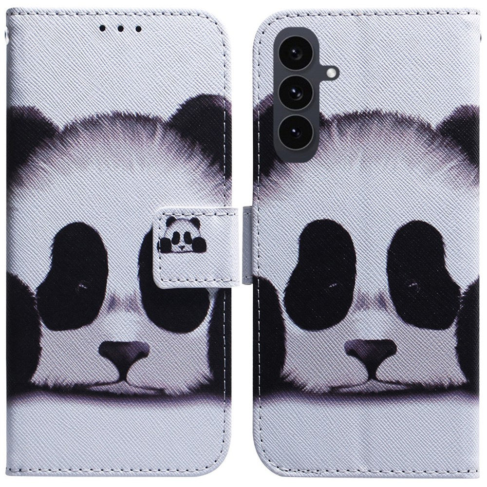 EIDERWOOD Samsung Galaxy S25 FE Faux Leather Flip Case with Design - Panda