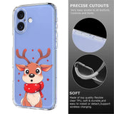 EIDERWOOD iPhone 17 Flexible Plastic Christmas Case with Motif - Transparent / Reindeer