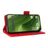 Fairphone (Gen. 6+ / Gen. 6) EIDERWOOD Artificial Leather Flip Case with Strap - Red