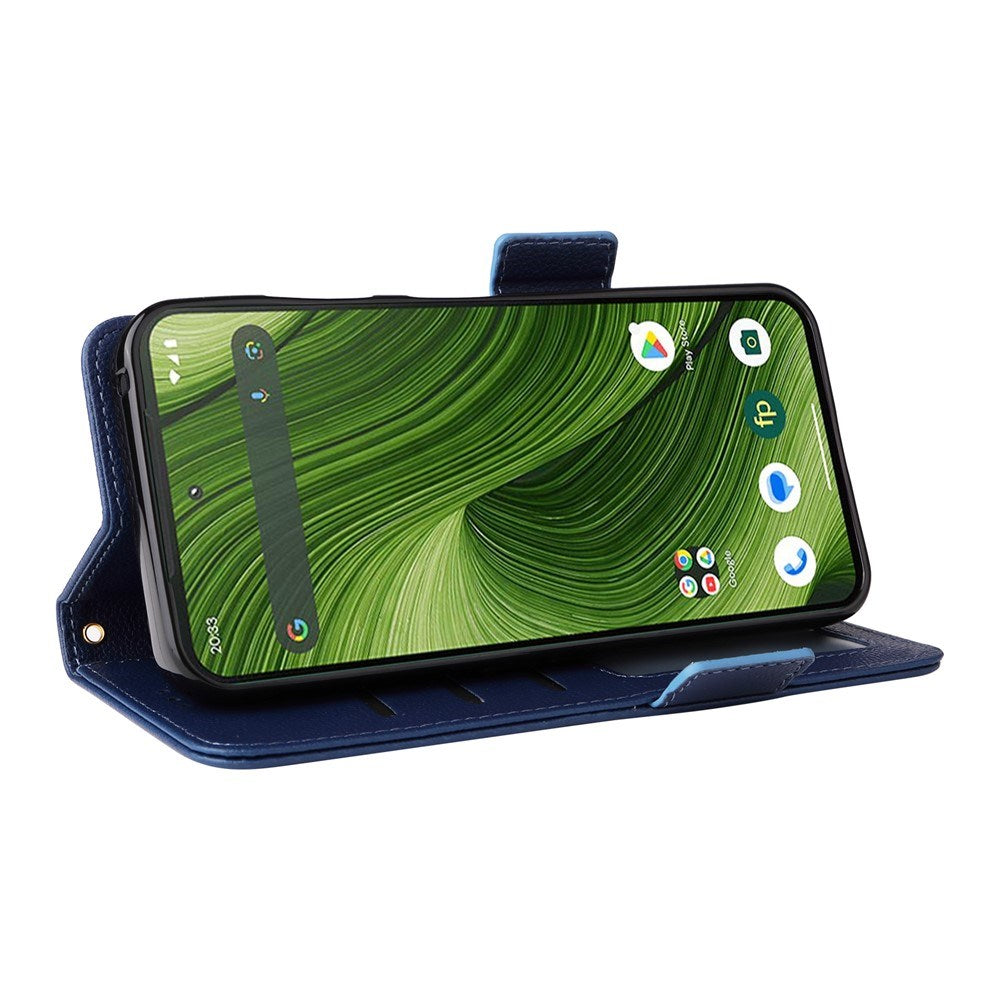 Fairphone (Gen. 6+ / Gen. 6) EIDERWOOD Artificial Leather Flip Case with Strap - Dark Blue