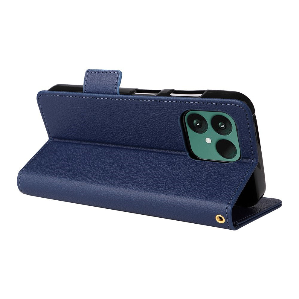 Fairphone (Gen. 6+ / Gen. 6) EIDERWOOD Artificial Leather Flip Case with Strap - Dark Blue