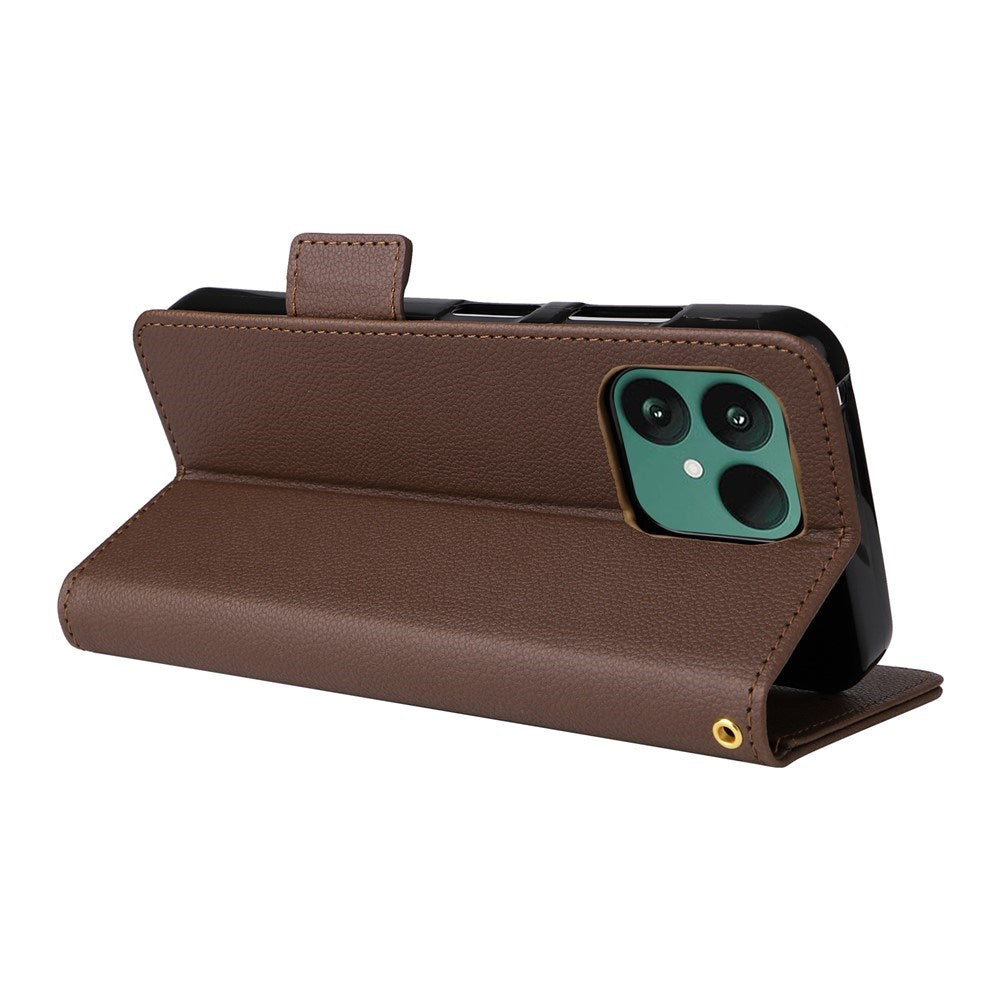 Fairphone (Gen. 6+ / Gen. 6) EIDERWOOD Artificial Leather Flip Case with Strap - Brown