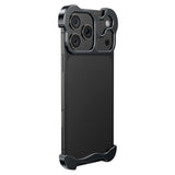 iPhone 17 Pro Max Two-Piece Metal Bumper Case - Black