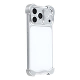 iPhone 17 Pro Max Two-Piece Metal Bumper Case - Silver