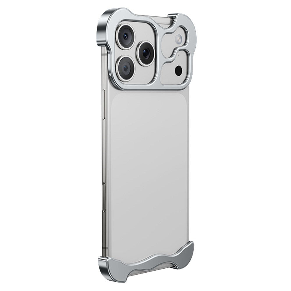 iPhone 17 Pro Max Two-Piece Metal Bumper Case - Silver