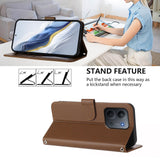 Xiaomi Redmi 15C (5G) / (4G) EIDERWOOD Flip Case with Card Holder & Stand Function - Brown