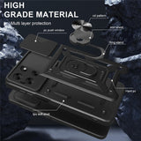 EIDERWOOD Motorola Moto G56 Hybrid Craftsman Case with Kickstand & Cam Slider - Black