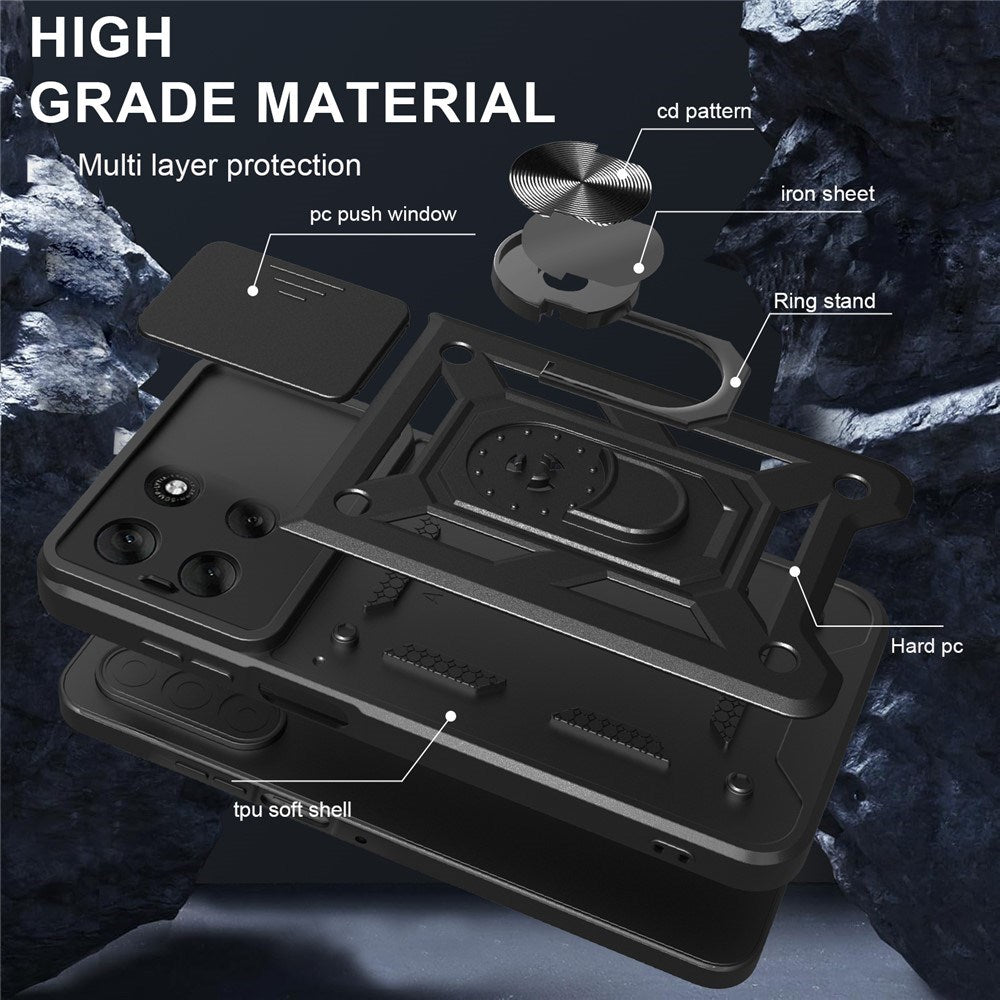 EIDERWOOD Motorola Moto G56 Hybrid Craftsman Case with Kickstand & Cam Slider - Green