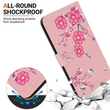 EIDERWOOD OnePlus Nord 5 Faux Leather Flip Case with Card Holder & Strap - Pink Flowers