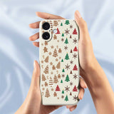 EIDERWOOD iPhone 17 Christmas Case - Flexible Plastic - Gingerbread Men and Christmas Trees / Beige