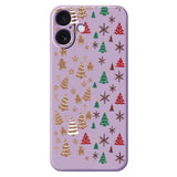 EIDERWOOD iPhone 17 Christmas Case - Flexible Plastic - Gingerbread Men and Christmas Trees / Purple