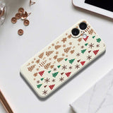 EIDERWOOD iPhone 17 Christmas Case - Flexible Plastic - Gingerbread Men and Christmas Trees / Black