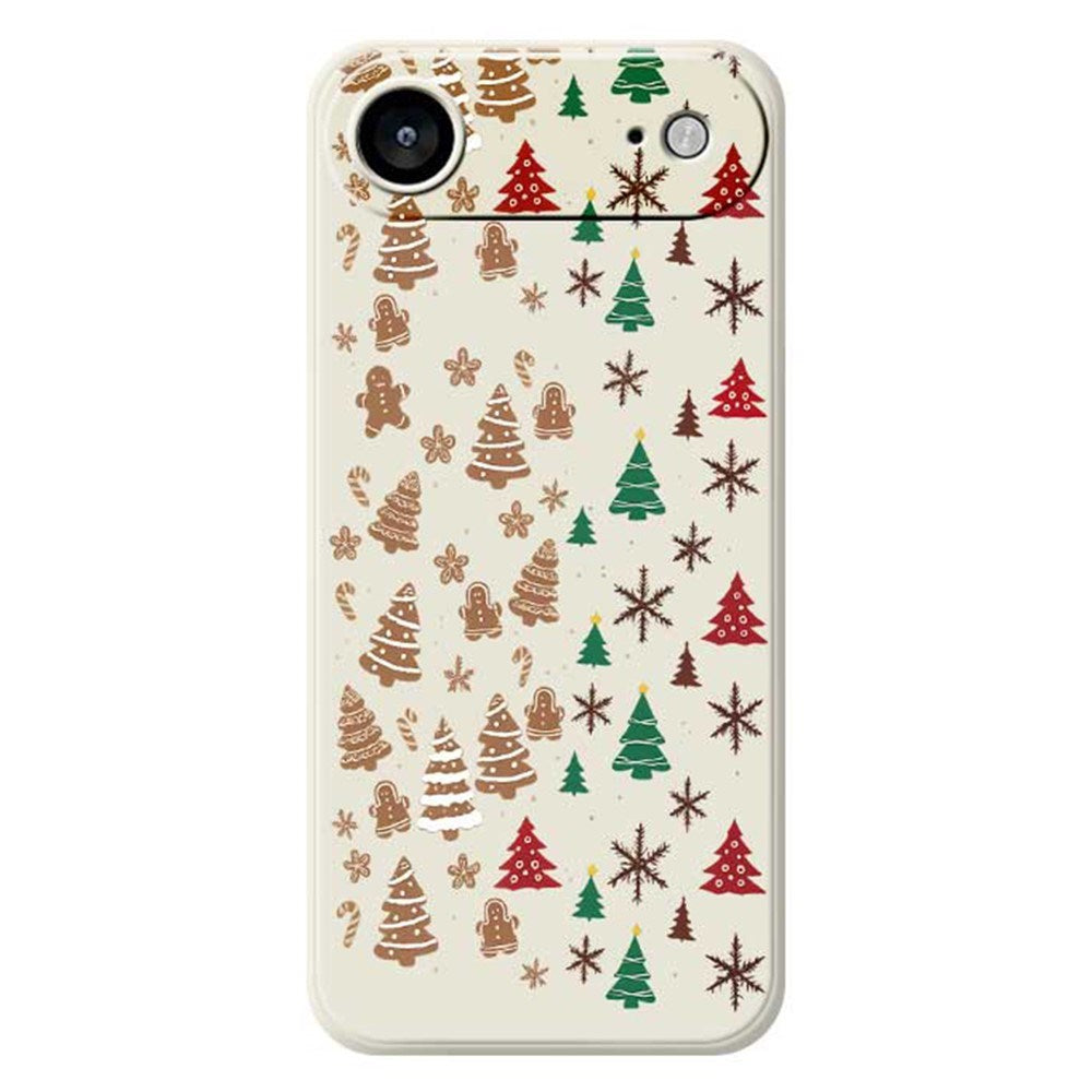 EIDERWOOD iPhone Air Christmas Case - Flexible Plastic - Gingerbread Men and Christmas Trees / Beige