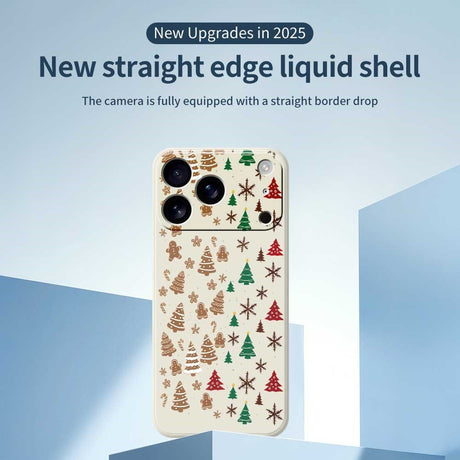 EIDERWOOD iPhone 17 Pro Christmas Case - Flexible Plastic - Gingerbread Men and Christmas Trees / Beige