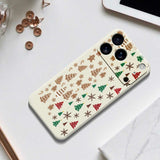 EIDERWOOD iPhone 17 Pro Max Christmas Case - Flexible Plastic - Gingerbread Men and Christmas Trees / Green