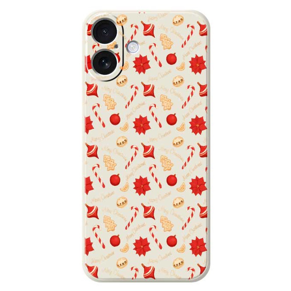 EIDERWOOD iPhone 17 Christmas Case - Flexible Plastic - Christmas Candy / Beige