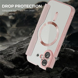 EIDERWOOD iPhone 17 Flip Case with Transparent Back - MagSafe Compatible - Pink