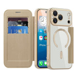 EIDERWOOD iPhone 17 Pro Flip Case with Transparent Back - MagSafe Compatible - Gold