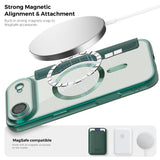 EIDERWOOD iPhone Air Flip Case with Transparent Back - MagSafe Compatible - Green