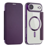 EIDERWOOD iPhone Air Flip Case with Transparent Back - MagSafe Compatible - Purple