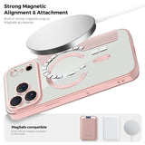 EIDERWOOD iPhone 17 Pro Max Flip Case with Transparent Back - MagSafe Compatible - Pink
