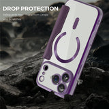 EIDERWOOD iPhone 17 Pro Max Flip Case with Transparent Back - MagSafe Compatible - Purple
