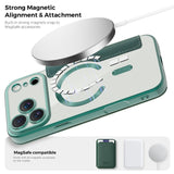 EIDERWOOD iPhone 17 Pro Max Flip Case with Transparent Back - MagSafe Compatible - Green