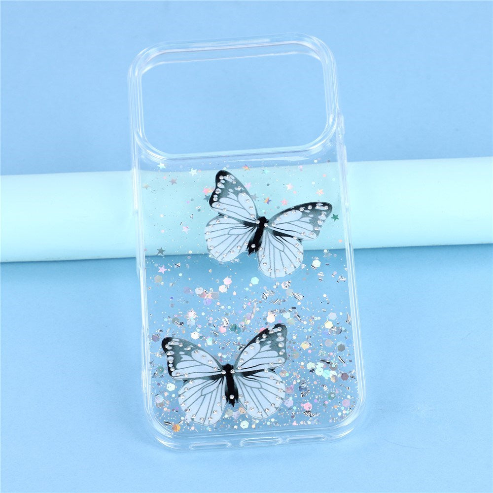 EIDERWOOD iPhone 17 Pro Flexible Plastic Case with Butterflies - Transparent