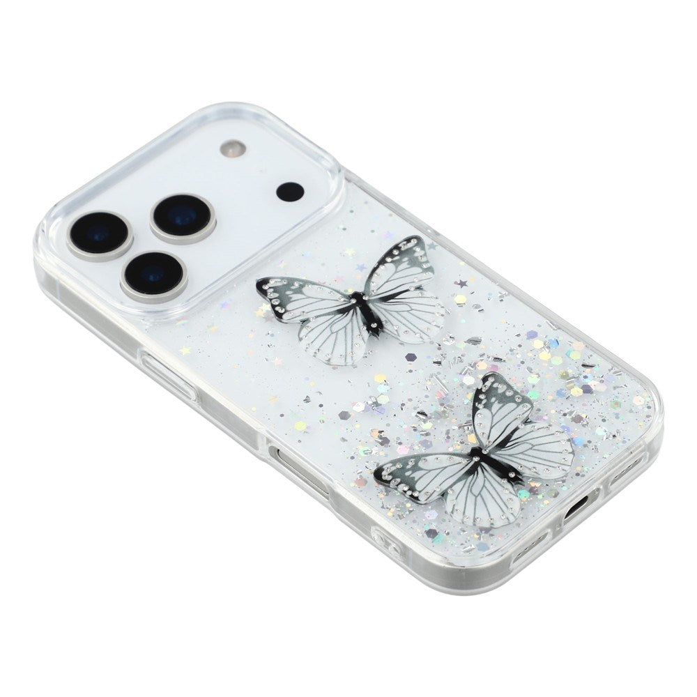EIDERWOOD iPhone 17 Pro Max Flexible Plastic Case with Butterflies - Transparent