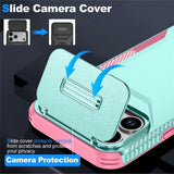 iPhone 18 Pro Max / 17 Pro Max EIDERWOOD Hybrid Plastic Case w. Cam Slider - Turquoise / Pink