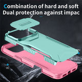 iPhone 18 Pro Max / 17 Pro Max EIDERWOOD Hybrid Plastic Case w. Cam Slider - Turquoise / Pink
