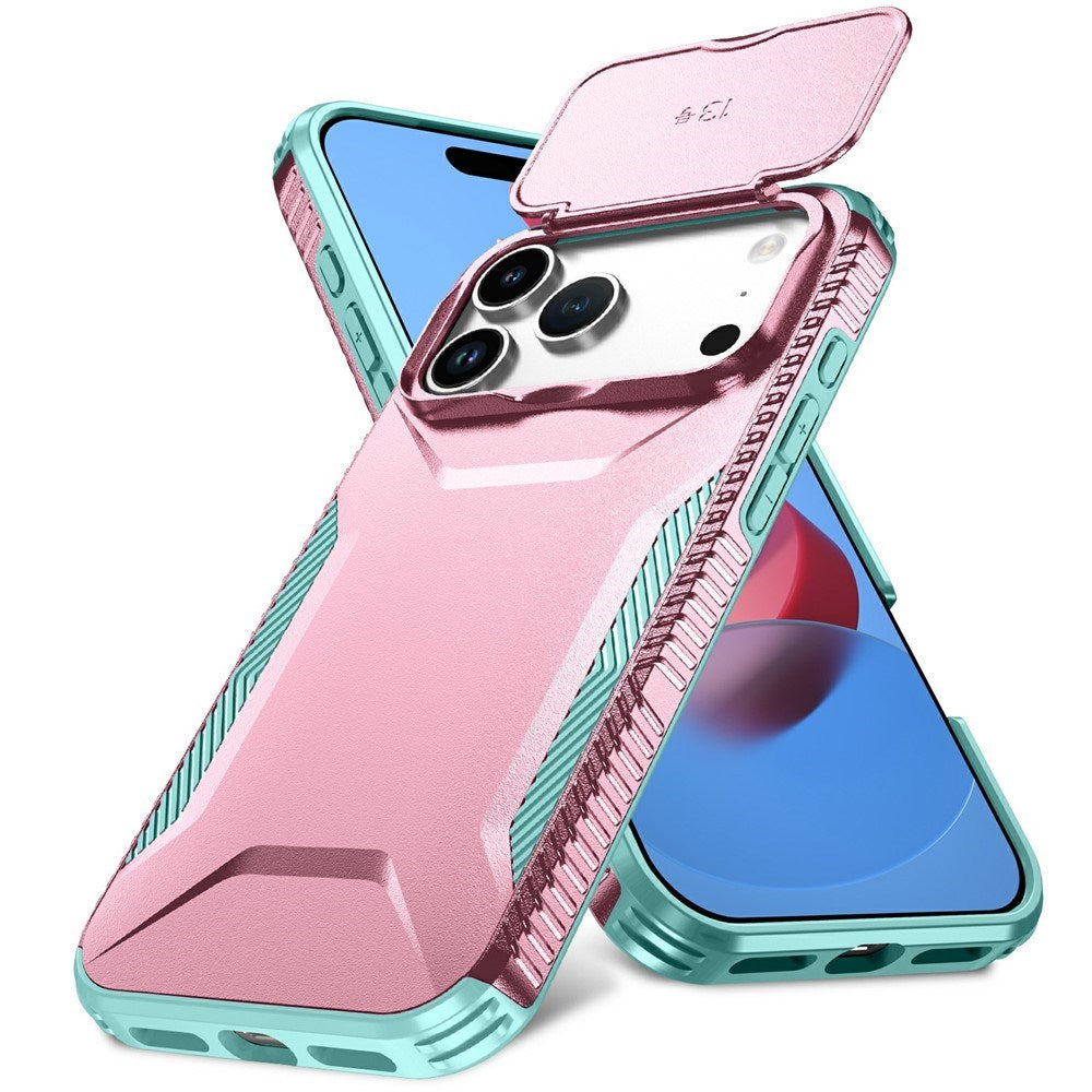 iPhone 18 Pro Max / 17 Pro Max EIDERWOOD Hybrid Plastic Case w. Cam Slider - Pink / Turquoise