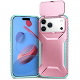 iPhone 18 Pro Max / 17 Pro Max EIDERWOOD Hybrid Plastic Case w. Cam Slider - Pink / Turquoise