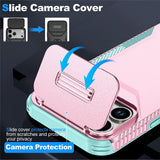 iPhone 18 Pro Max / 17 Pro Max EIDERWOOD Hybrid Plastic Case w. Cam Slider - Pink / Turquoise
