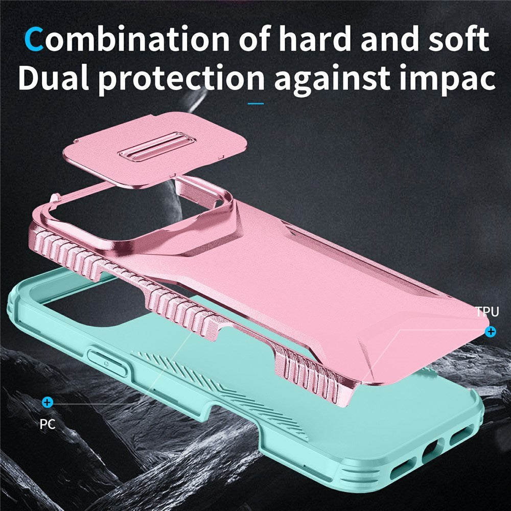 iPhone 18 Pro Max / 17 Pro Max EIDERWOOD Hybrid Plastic Case w. Cam Slider - Pink / Turquoise