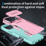 iPhone 18 Pro Max / 17 Pro Max EIDERWOOD Hybrid Plastic Case w. Cam Slider - Pink / Turquoise