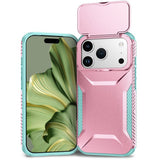 iPhone 18 Pro / 17 Pro EIDERWOOD Hybrid Plastic Case w. Cam Slider - Pink / Turquoise