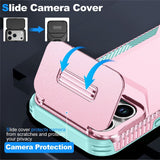 iPhone 18 Pro / 17 Pro EIDERWOOD Hybrid Plastic Case w. Cam Slider - Pink / Turquoise