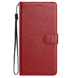 Xiaomi 15T EIDERWOOD Faux Leather Flip Case with Card Holder and Strap - Red