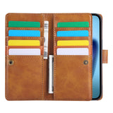 iPhone 18 Pro / 17 Pro EIDERWOOD Faux Leather Flip Case with Wallet - Light Brown