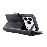 iPhone 18 Pro / 17 Pro EIDERWOOD Faux Leather Flip Case with Wallet - Black