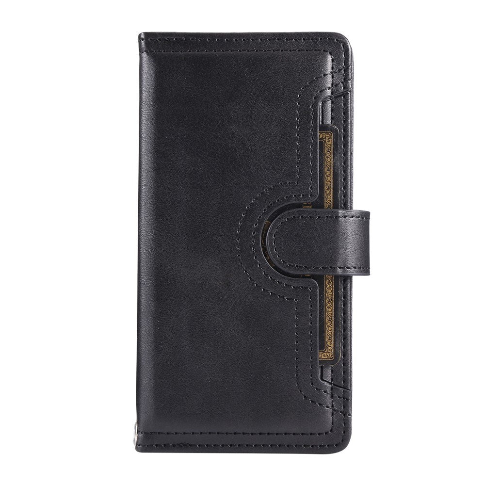 iPhone 18 Pro / 17 Pro EIDERWOOD Faux Leather Flip Case with Wallet - Black