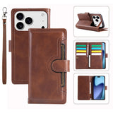 iPhone 18 Pro Max / 17 Pro Max EIDERWOOD Faux Leather Flip Case with Wallet - Dark Brown