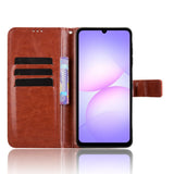EIDERWOOD Samsung Galaxy A07 Faux Leather Flip Case with Strap - Brown