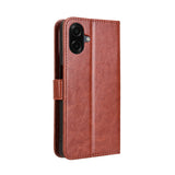 EIDERWOOD Samsung Galaxy A07 Faux Leather Flip Case with Strap - Brown