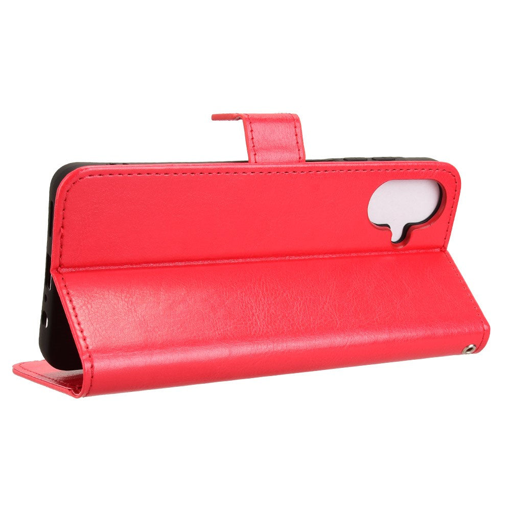 EIDERWOOD Samsung Galaxy A07 Faux Leather Flip Case with Strap - Red