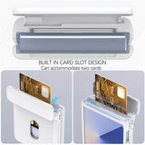 EIDERWOOD Samsung Galaxy Z Flip7 FE / Flip6 Hard Plastic Case with Card Holder - White