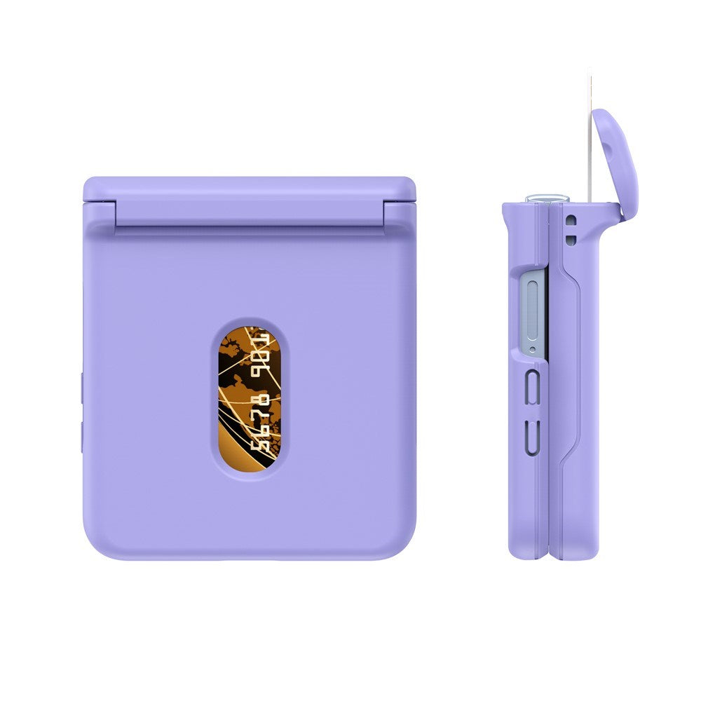 EIDERWOOD Samsung Galaxy Z Flip7 FE / Flip6 Hard Plastic Case with Card Holder - Purple