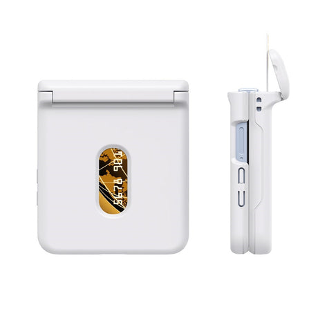 EIDERWOOD Samsung Galaxy Z Flip7 Hard Plastic Case with Card Holder - White