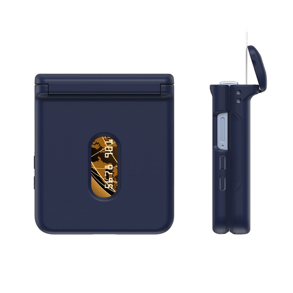 EIDERWOOD Samsung Galaxy Z Flip7 Hard Plastic Case with Card Holder - Dark Blue